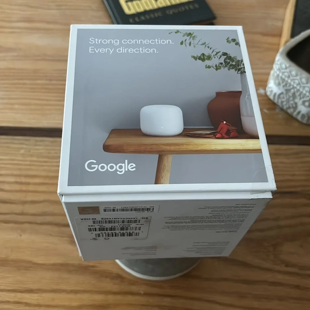 New Google nest router unused. Snow colored